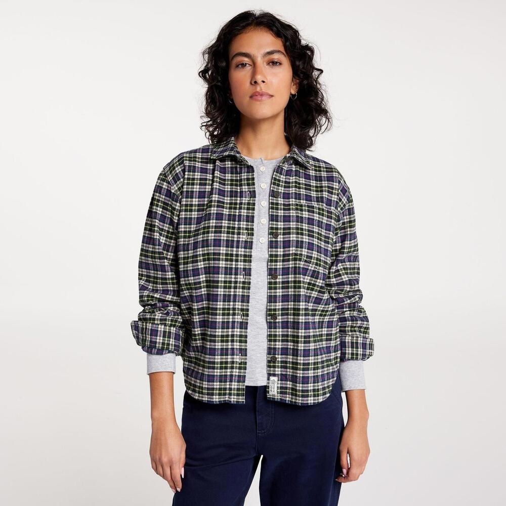 Alpine Design Women's Flannel, Large, Navy/Cream Timberline Pld